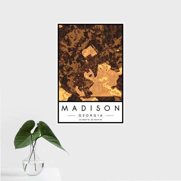 Madison - Georgia Map Print in Ember