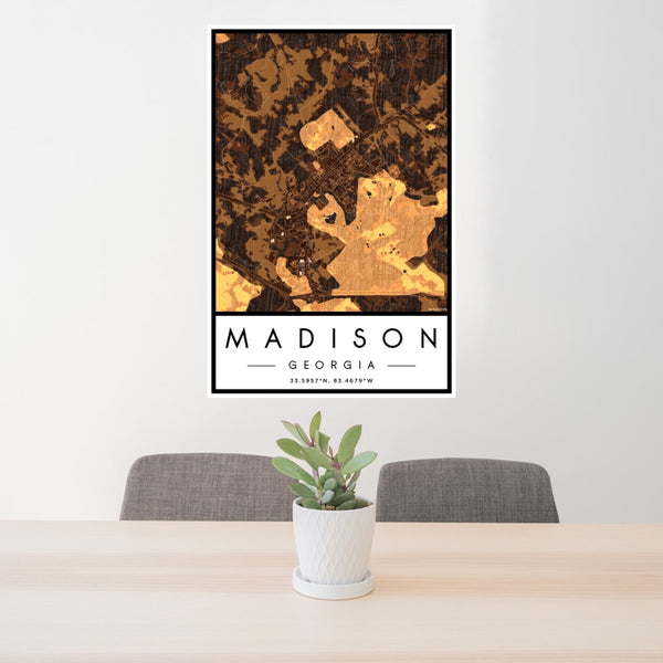 Madison - Georgia Map Print in Ember