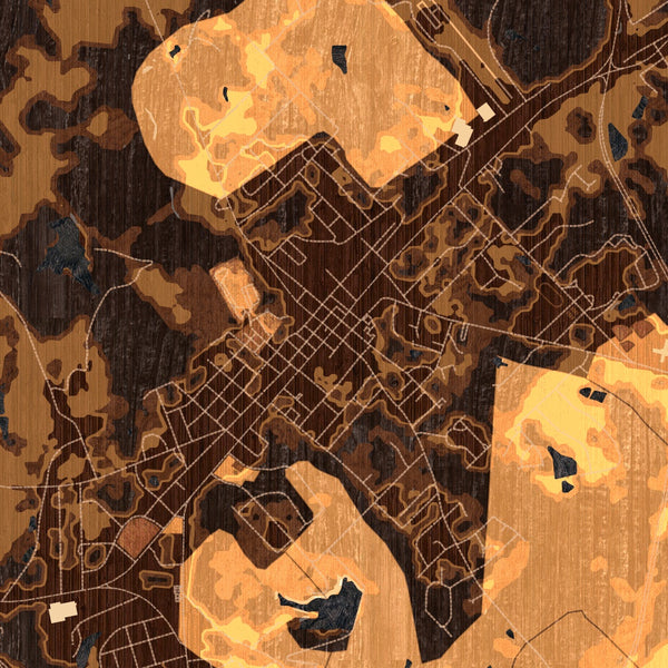 Madison - Georgia Map Print in Ember