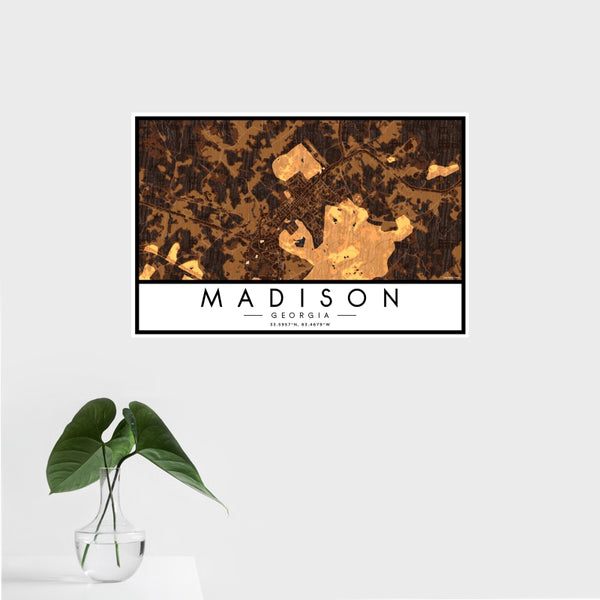 Madison - Georgia Map Print in Ember