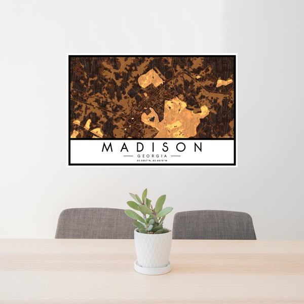 Madison - Georgia Map Print in Ember
