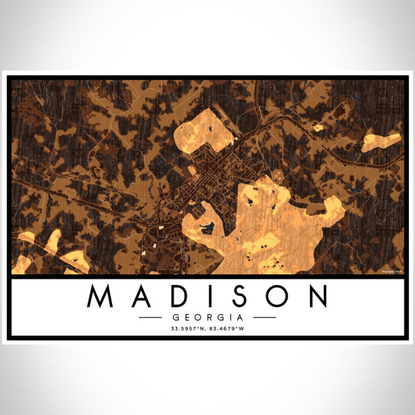 Madison - Georgia Map Print in Ember
