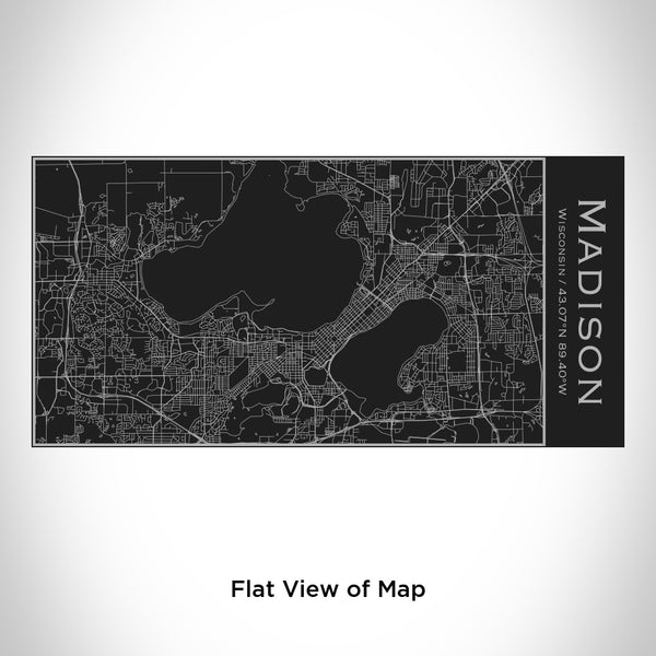 Madison - Wisconsin Map Insulated Bottle in Matte Black