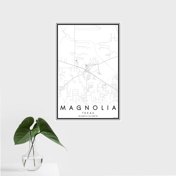 Magnolia - Texas Classic Map Print
