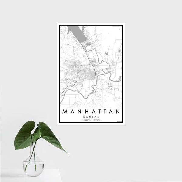 Manhattan - Kansas Classic Map Print