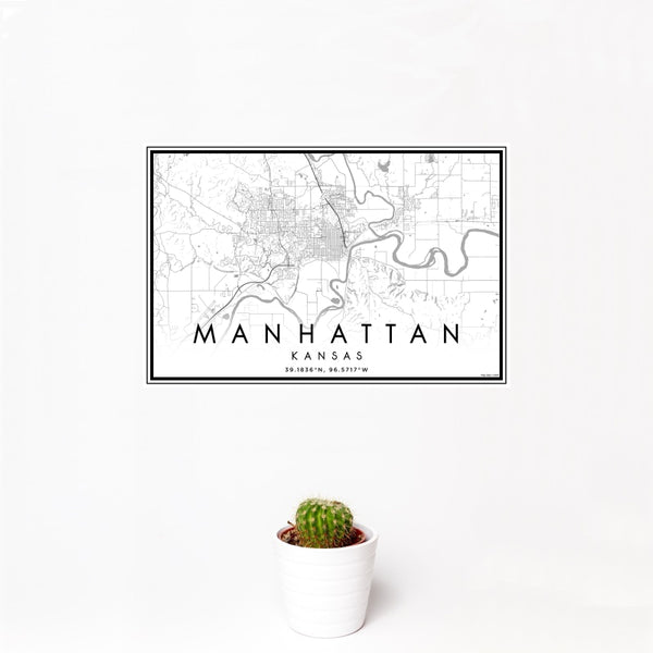 Manhattan - Kansas Classic Map Print