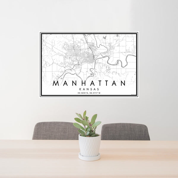 Manhattan - Kansas Classic Map Print