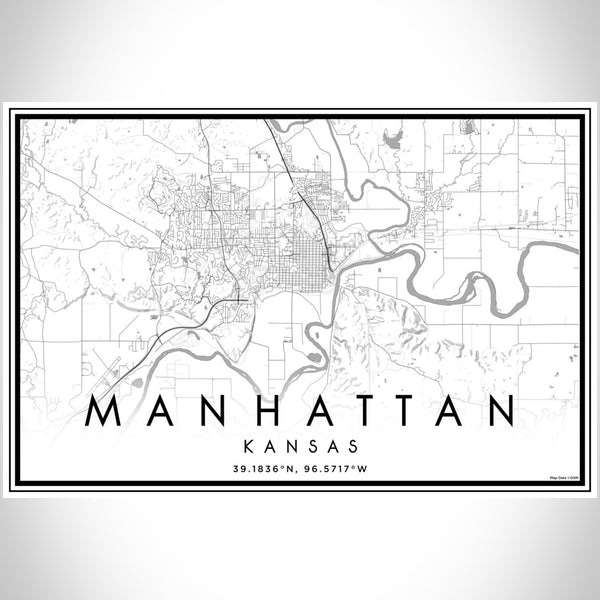 Manhattan - Kansas Classic Map Print