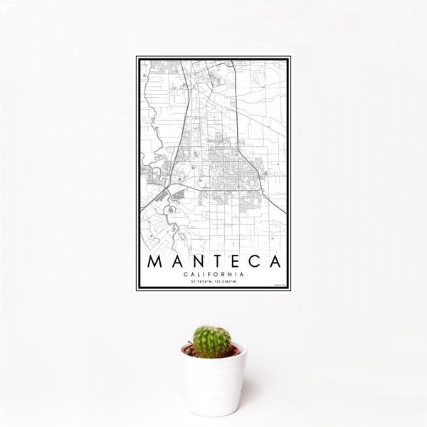 Manteca - California Classic Map Print