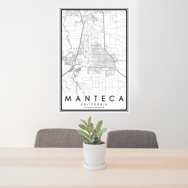 Manteca - California Classic Map Print