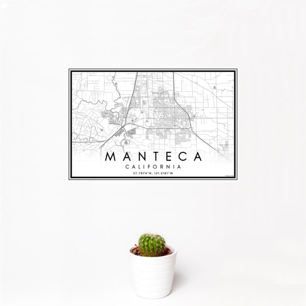 Manteca - California Classic Map Print