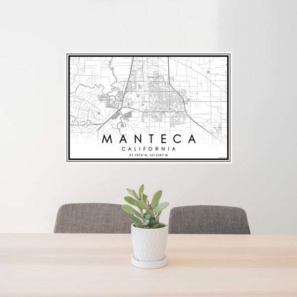 Manteca - California Classic Map Print