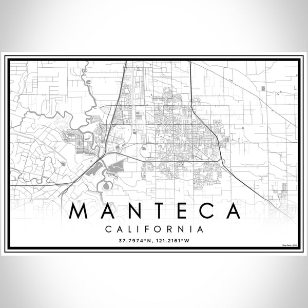 Manteca - California Classic Map Print
