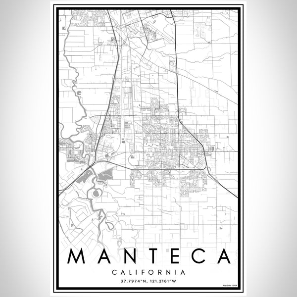 Manteca - California Classic Map Print