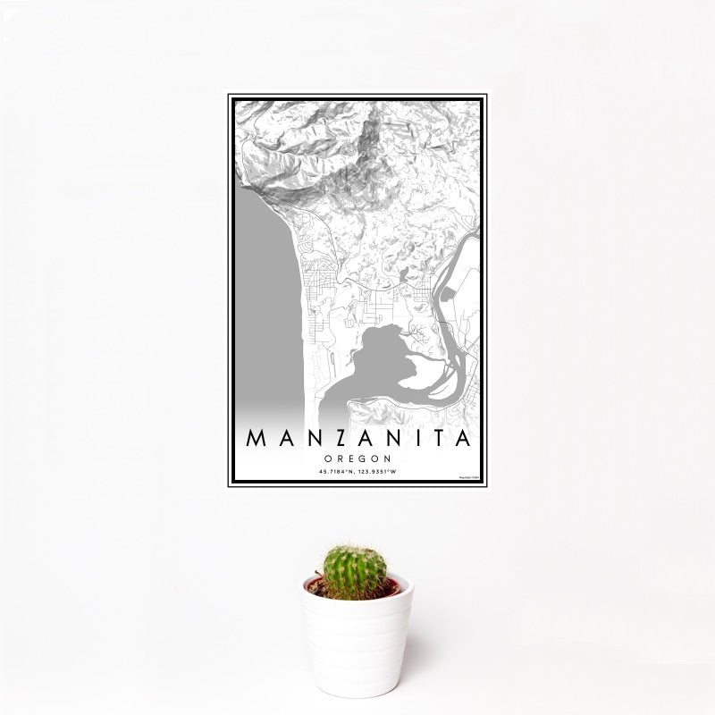 Manzanita - Oregon Classic Map Print
