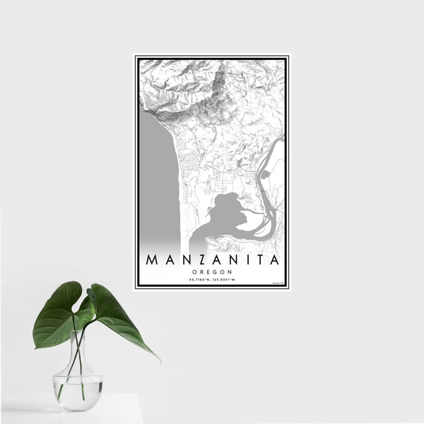 Manzanita - Oregon Classic Map Print
