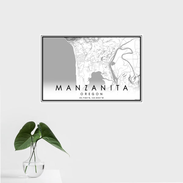 Manzanita - Oregon Classic Map Print