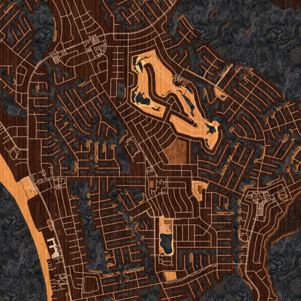 Marco Island - Florida Map Print in Ember