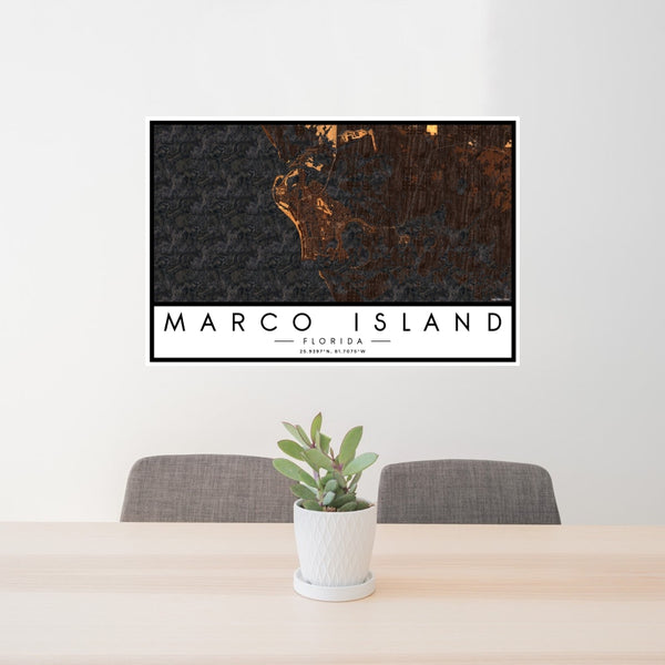 Marco Island - Florida Map Print in Ember