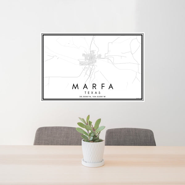Marfa - Texas Classic Map Print
