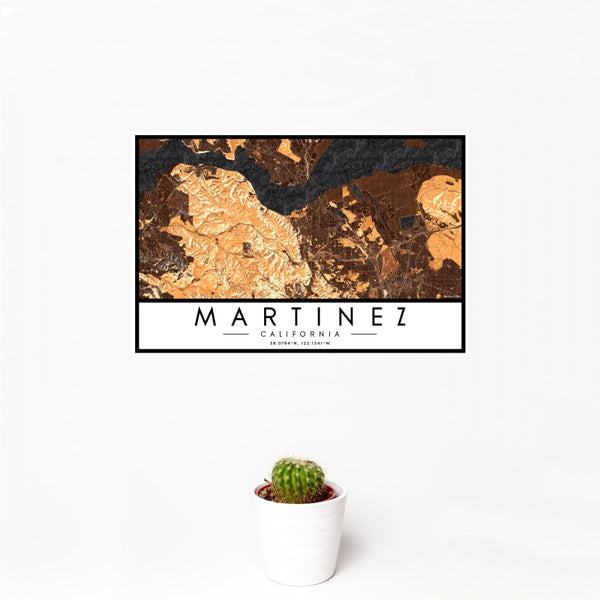Martinez - California Map Print in Ember