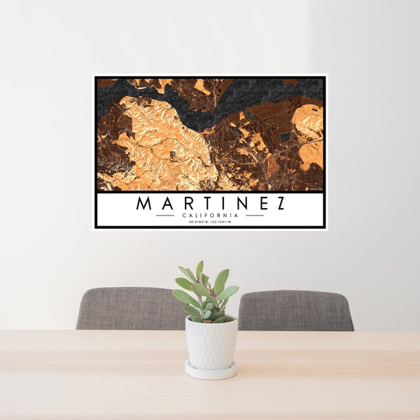 Martinez - California Map Print in Ember