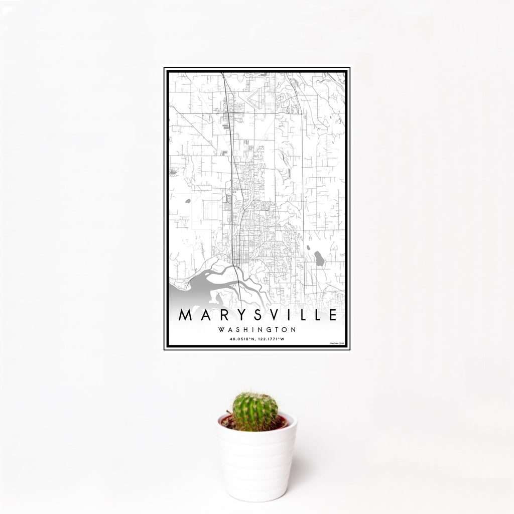 Marysville - Washington Classic Map Print