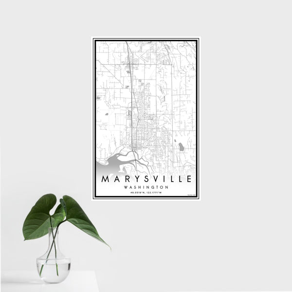 Marysville - Washington Classic Map Print