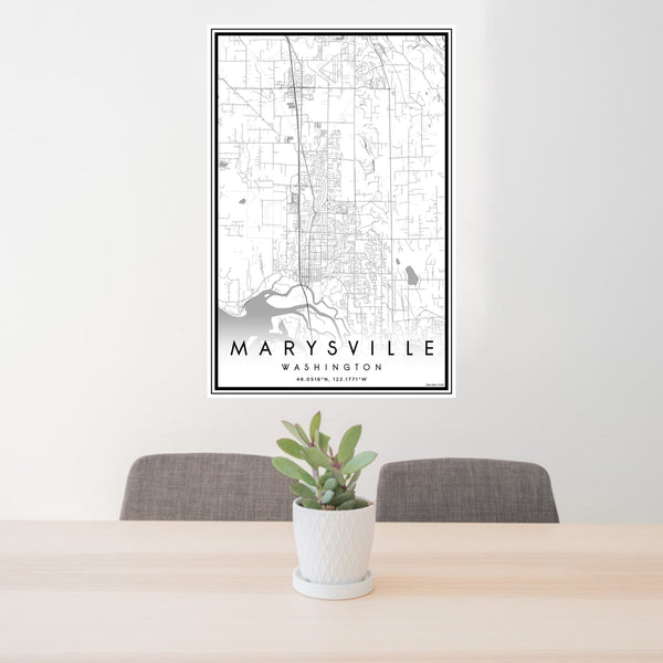 Marysville - Washington Classic Map Print