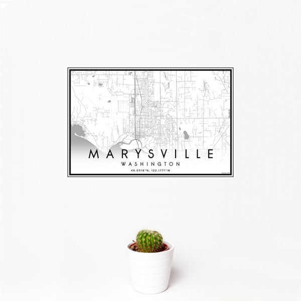 Marysville - Washington Classic Map Print