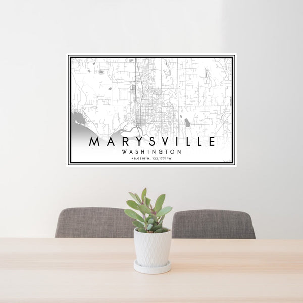 Marysville - Washington Classic Map Print