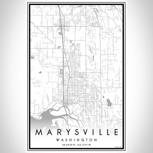 Marysville - Washington Classic Map Print