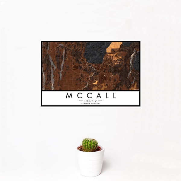 McCall - Idaho Map Print in Ember