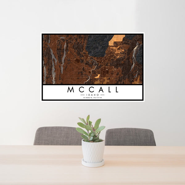 McCall - Idaho Map Print in Ember