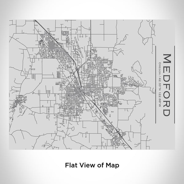 Medford - Oregon Map Bottle with Bamboo Top