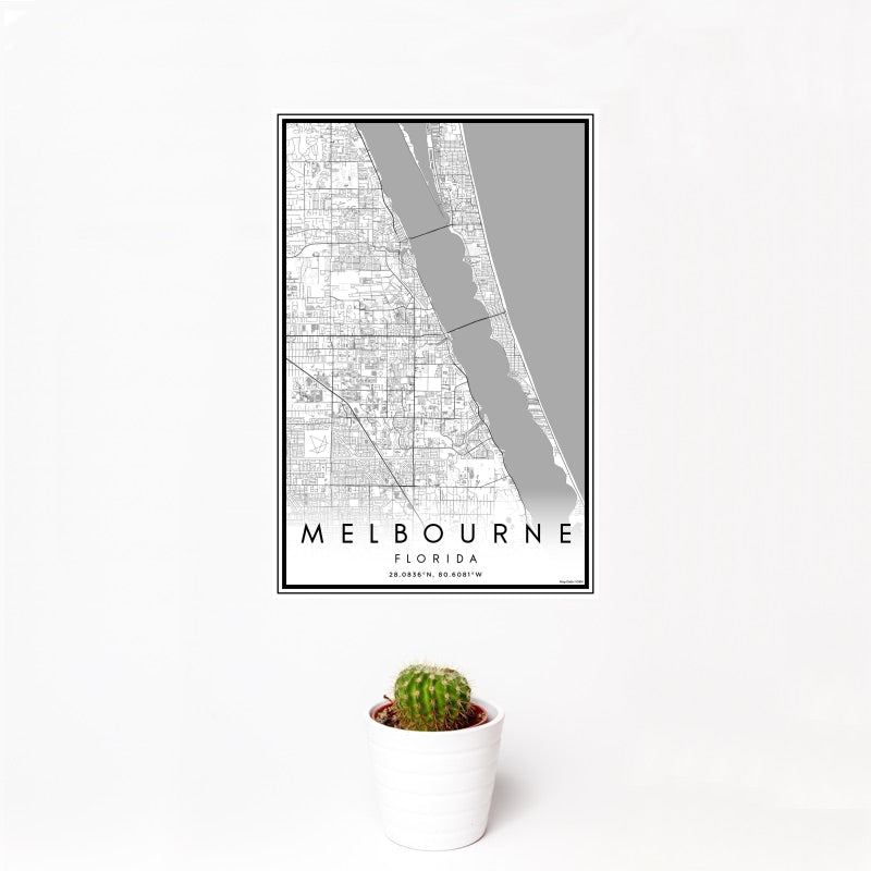 Melbourne - Florida Classic Map Print