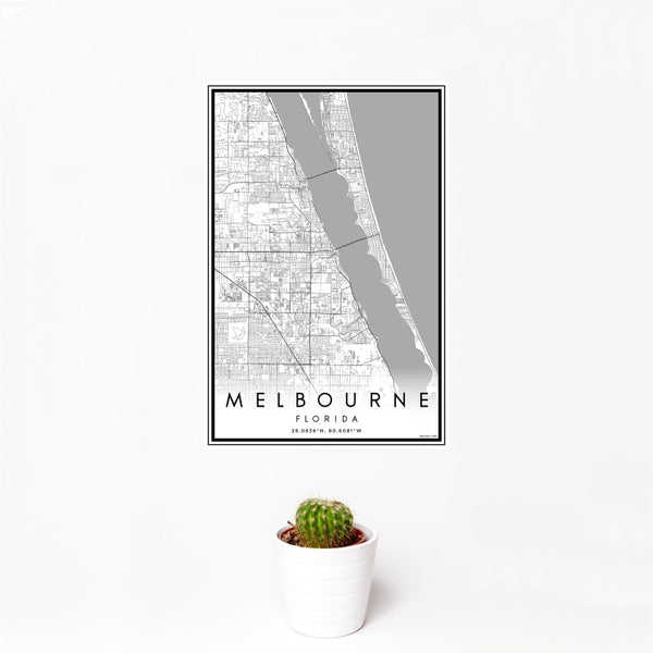 Melbourne - Florida Classic Map Print