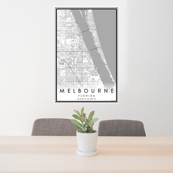 Melbourne - Florida Classic Map Print
