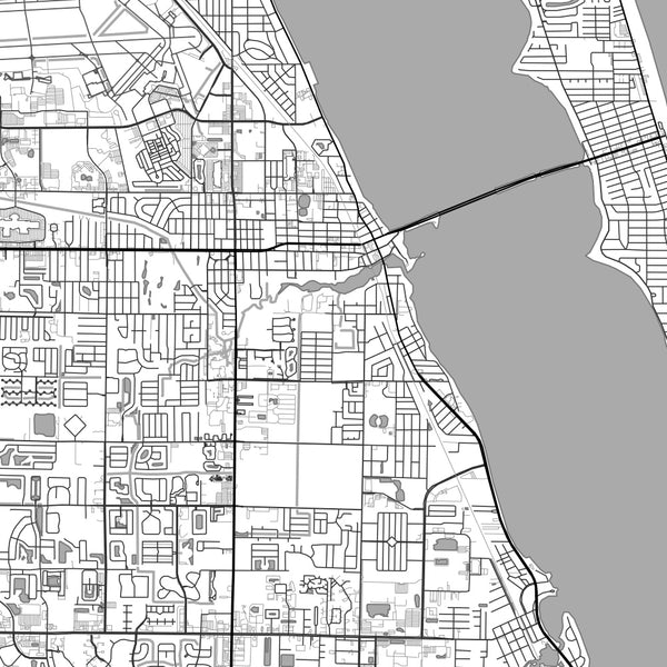 Melbourne - Florida Classic Map Print