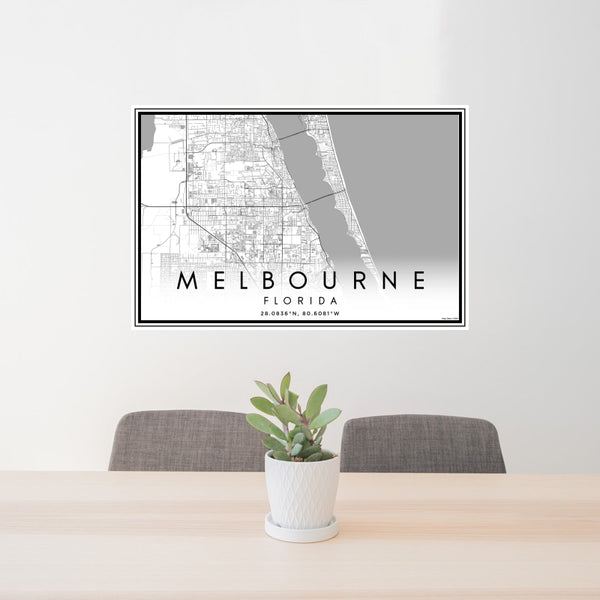 Melbourne - Florida Classic Map Print