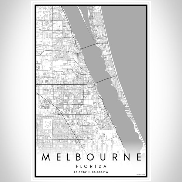 Melbourne - Florida Classic Map Print