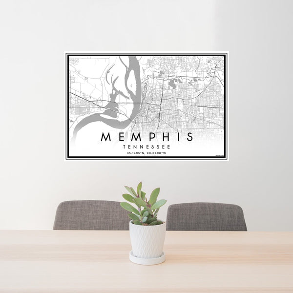 Memphis - Tennessee Classic Map Print