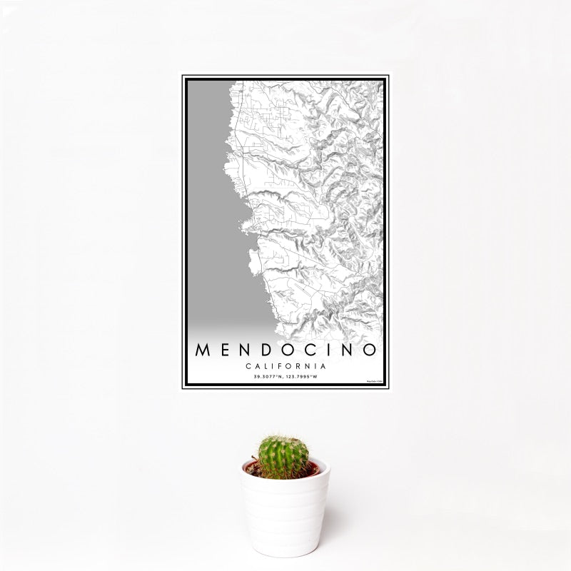 Mendocino - California Classic Map Print