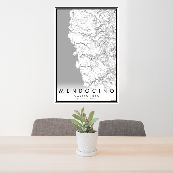 Mendocino - California Classic Map Print