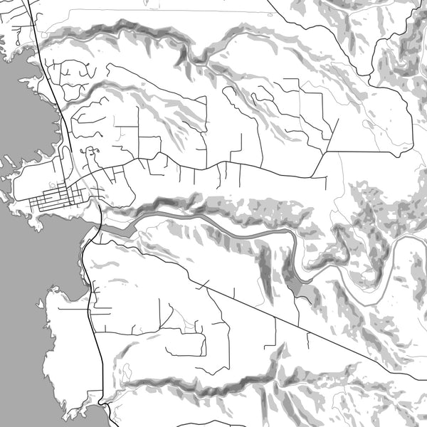 Mendocino - California Classic Map Print