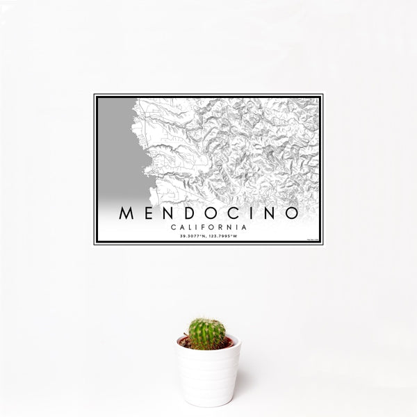 Mendocino - California Classic Map Print