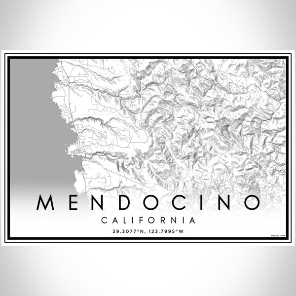 Mendocino - California Classic Map Print