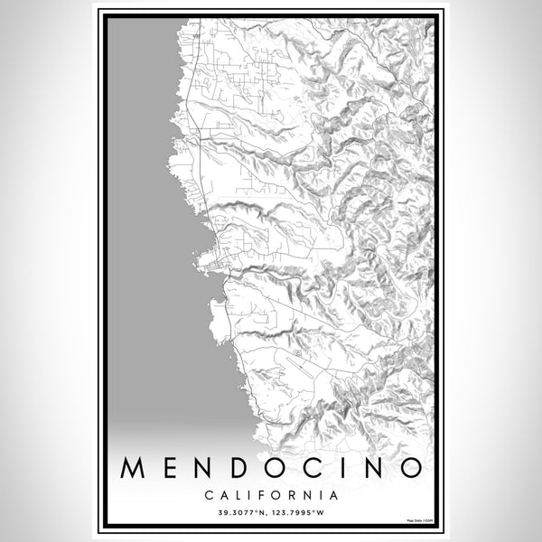Mendocino - California Classic Map Print