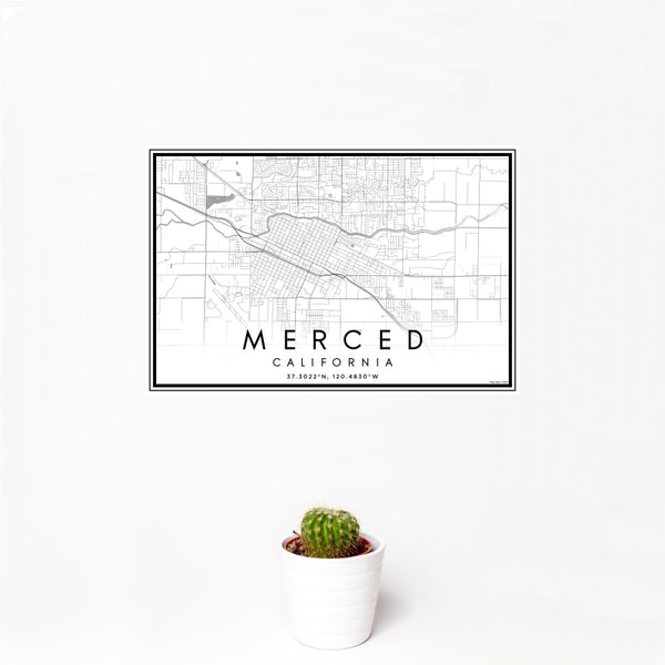 Merced - California Classic Map Print