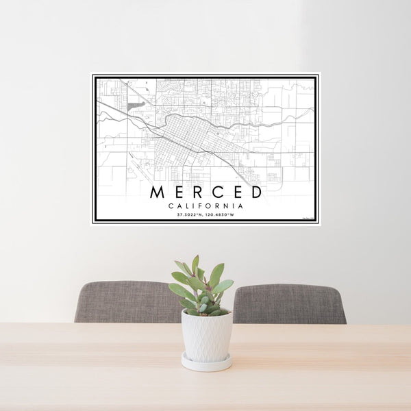 Merced - California Classic Map Print